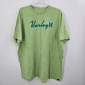 Hurley Mens T Shirt Green Heather Hurley Logo Graphic Tee Size XXL